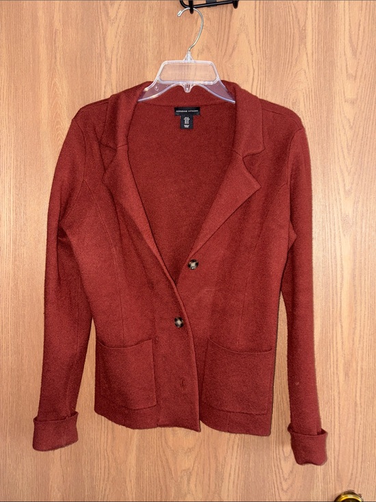 ANTONIO MELANI Jackets & Blazers - ANTONIO MELANI rust button-front knit blazer